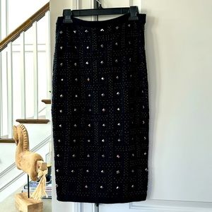 *NWT* SEARCH FOR SANITY Black Beaded Pencil Skirt